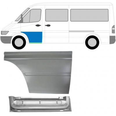 MERCEDES SPRINTER 1995-2006 FRONT DØR MONTERINGSDELE / INDRE + YDRE / VENSTRE