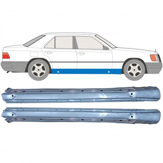 Reparation panel dørpanel forstærket til Mercedes W124 1984-1996 / Venstre+Højre / Sæt 9847