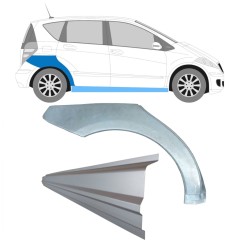 Dørpanel og bagskærm reparationspanel til Mercedes A-Class W169 2004-2012 / Højre / Sæt 11314