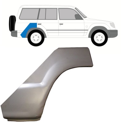 Bagskærm reparationspanel til Mitsubishi Pajero 1991-2001 / Højre 16015