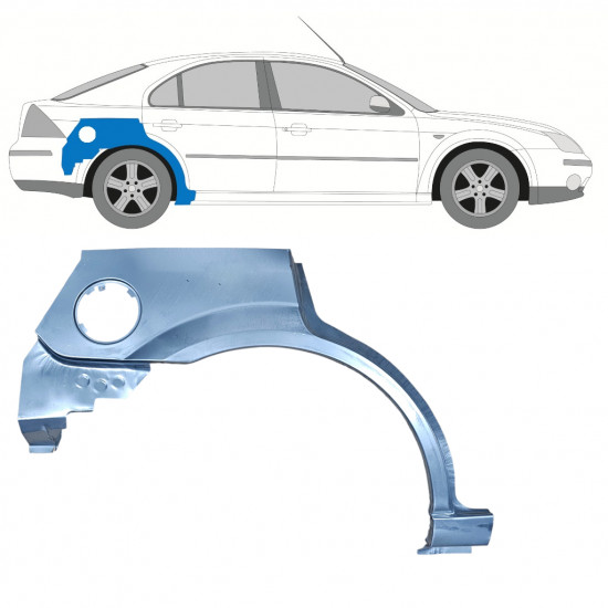 Bagskærm reparationspanel til Ford Mondeo 2000-2007 / Højre 11034