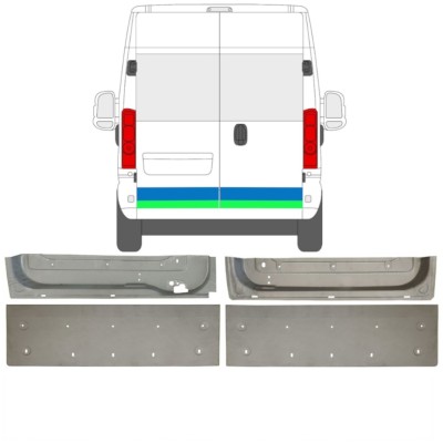 Reparationsplade til bagdør til Opel Movano 2021-2026 16519