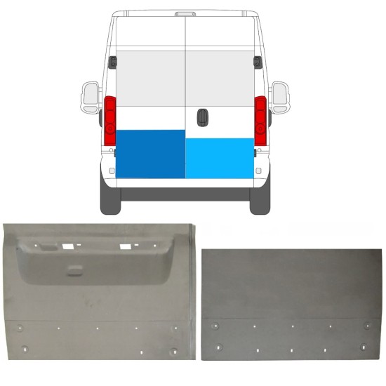 Reparationsplade til bagdør til Opel Movano 2021-2023 / Venstre+Højre / Sæt 16727