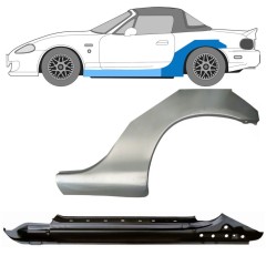 Dørpanel + reparationsplade bagskærm til Mazda MX-5 1998-2005 NB / Venstre / Sæt 11146