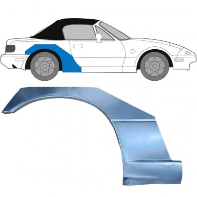 Bagskærm reparationspanel til Mazda MX-5 1989-1998 / Højre 6694