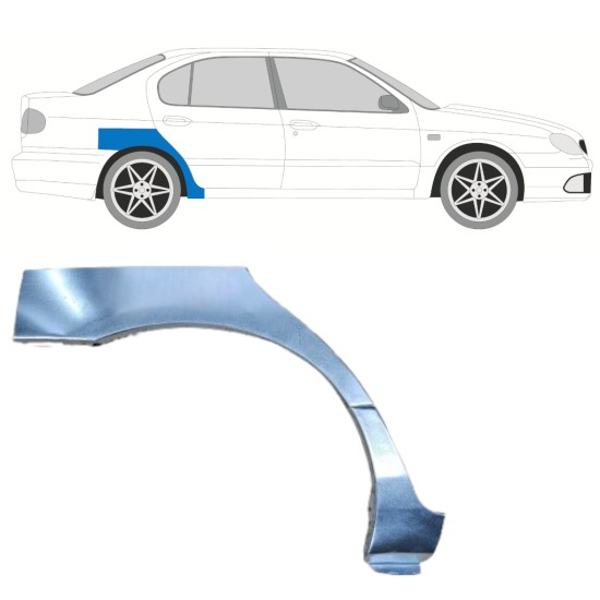 Bagskærm reparationspanel til Nissan Primera P11 1996-2001 / Højre 6842