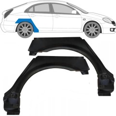 Bagskærm reparationspanel til Nissan Primera P12 2001-2007 / Venstre+Højre / Sæt 9637