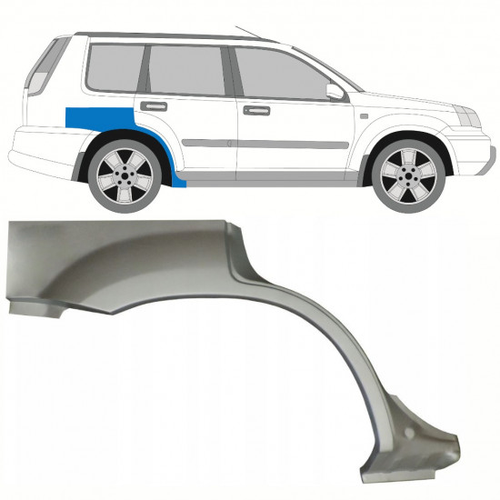 Bagskærm reparationspanel til Nissan X-TRAIL 2001-2007 / Højre 10127