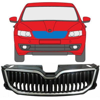 Forkromet grill til Skoda Octavia III 2013-2017 9354