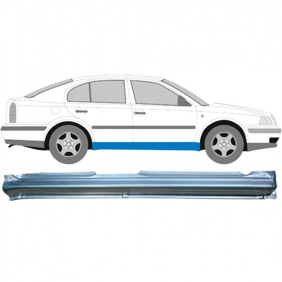 Dørpanel til Skoda Octavia 1996-2010 / Højre 7000