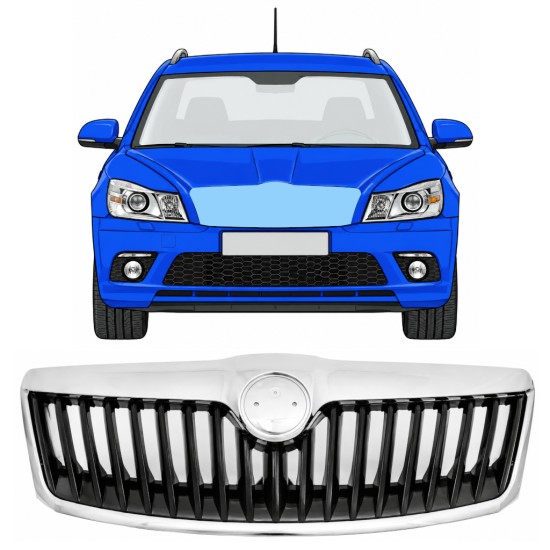 Grill til Skoda Octavia II 2008-2013 RS 17230