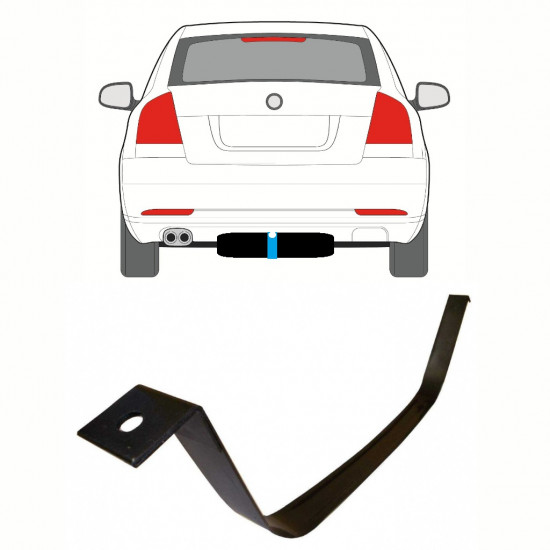 Brændstoftankbeslag til Skoda Octavia 2 2004-2013 10164