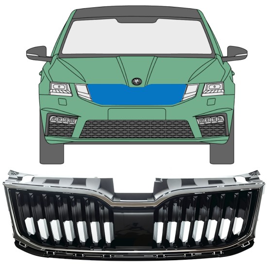 Grill til Skoda Octavia III 2017-2020 / Sæt 7548