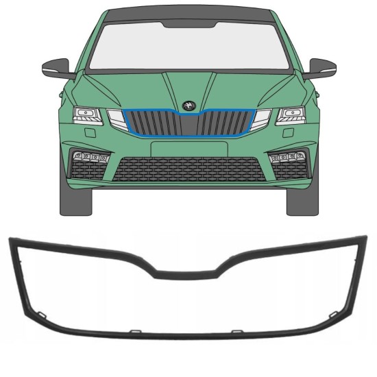 Grillramme til Skoda Octavia III 2017-2020 16207