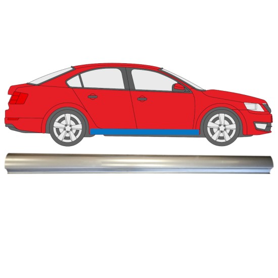 Reparationsplade til nederste del af dørpanel til Skoda Octavia III 2013-2020 / Højre 14825