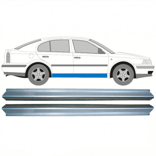 Dørpanel reparationsplade til Skoda Octavia 1996-2010 / Venstre = Højre (symmetrisk) / Sæt 10333