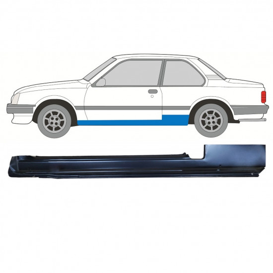 Dørpanel reparationsplade til Opel Ascona / Vauxhall Cavalier 1981-1988 / Venstre 10980