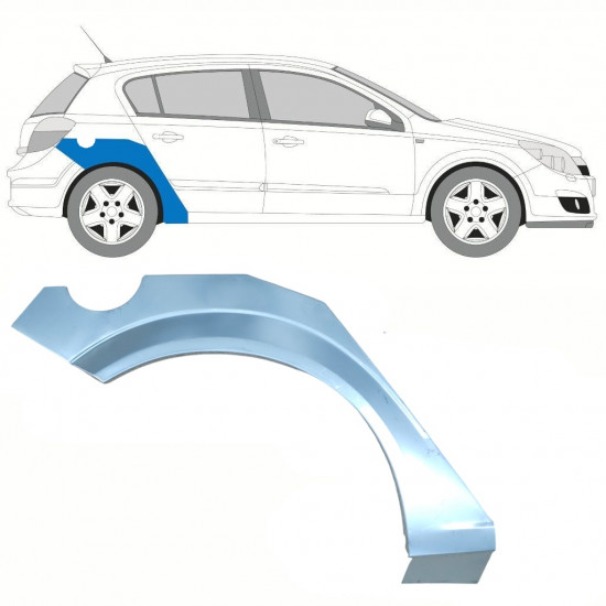 Bagskærm reparationspanel til Opel Astra 2003-2014 / Højre 8862