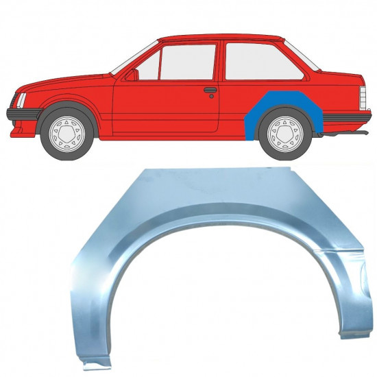 Bagskærm reparationspanel til Opel Corsa A 1982-1993 / Venstre 11019