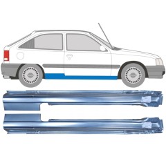Dørpanel til Opel Kadett E Astra 1984-1993 / Venstre+Højre / Sæt 9449