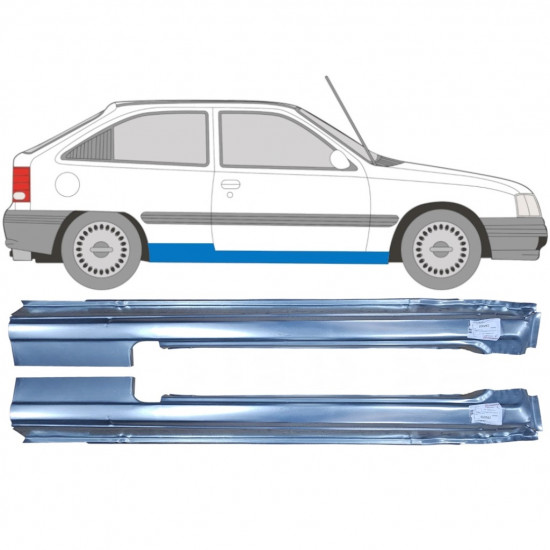 Dørpanel reparationsplade til Opel Kadett 1984-1993 / Venstre+Højre / Sæt 9449