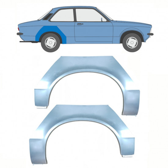 Bagskærm reparationspanel til Opel Kadett C 1973-1979 / Sæt 11077