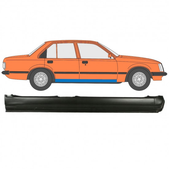 Dørpanel til Opel Rekord E 1977-1986 / Højre 8074