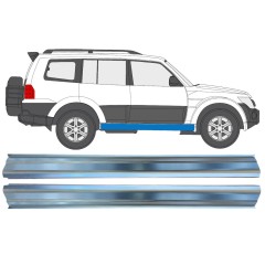Dørpanel reparationsplade til Mitsubishi Pajero 2006-2021 / Venstre+Højre / Sæt 16351