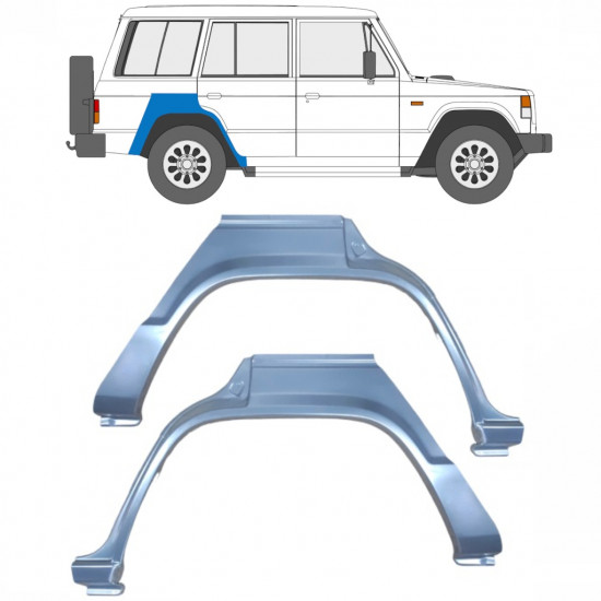 Bagskærm reparationspanel til Mitsubishi Pajero 1982-1992 / Venstre+Højre / Sæt 9631