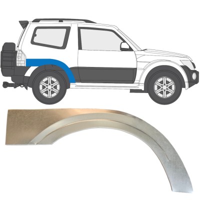 Bagskærm reparationspanel til Mitsubishi Pajero 2006-2021 / Højre 14837