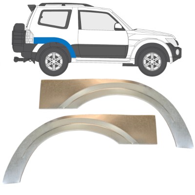 Bagskærm reparationspanel til Mitsubishi Pajero 2006-2021 / Venstre+Højre / Sæt 14839