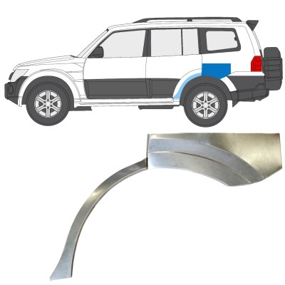 Bagskærm reparationspanel til Mitsubishi Pajero 2006-2021 / Venstre 14841