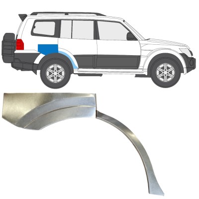 Bagskærm reparationspanel til Mitsubishi Pajero 2006-2021 / Højre 14840