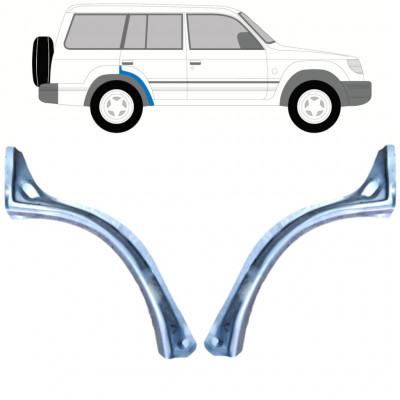 Bagskærm reparationspanel til Mitsubishi Pajero 1991-1999 / Venstre+Højre / Sæt 9773