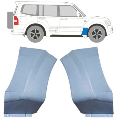 Skærmkant reparationsplade til Mitsubishi Pajero 1999-2006 / Venstre+Højre / Sæt 16903