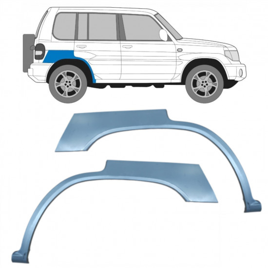 Bagskærm reparationspanel til Mitsubishi Pajero Pinin 1998-2007 / Venstre+Højre / Sæt 10452