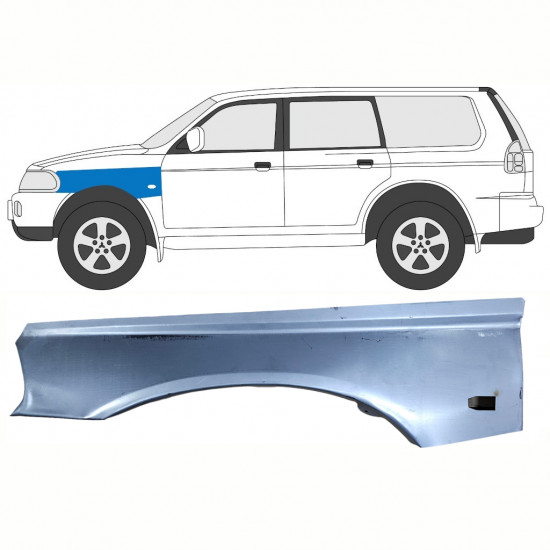 Skærmkant reparationsplade til Mitsubishi Pajero Sport 1996-2008 / Venstre 8398