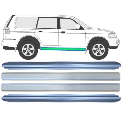 Dørpanel reparationsplade indre + ydre til Mitsubishi Pajero Sport 1996-2008 / Venstre+Højre / Sæt 14874