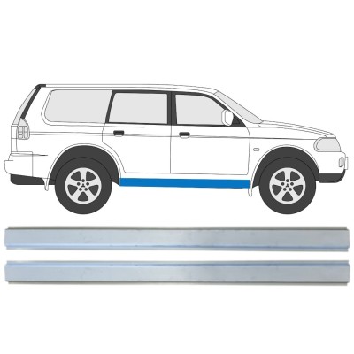 Dørpanel reparationsplade indvendig til Mitsubishi Pajero Sport 1996-2008 / Venstre+Højre / Sæt 14872