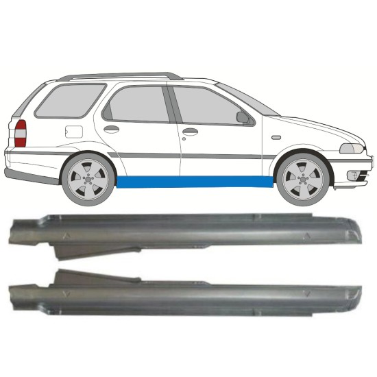 Dørpanel til Fiat Palio Weekend 1997-2001 / Venstre+Højre / Sæt 9940