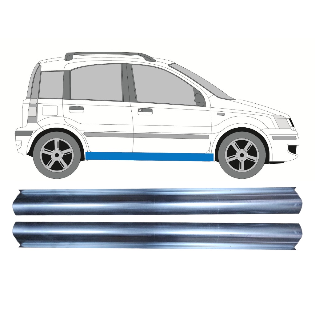 Dørpanel Reparationsplade Til Fiat Panda 2003-2012 / Venstre = Højre (Symmetrisk) / Sæt 10481