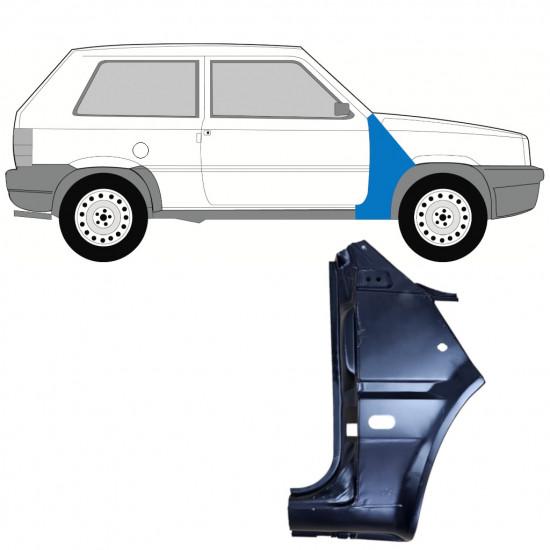 FIAT PANDA 1980-2002 REPARATIONSSÆT TIL FRONTVINGE / HØJRE