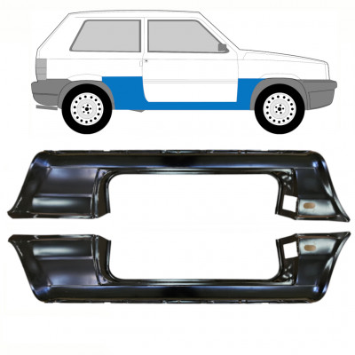 Dørpanel reparationsplade til Fiat Panda 1980-2002 / Venstre+Højre / Sæt 10756