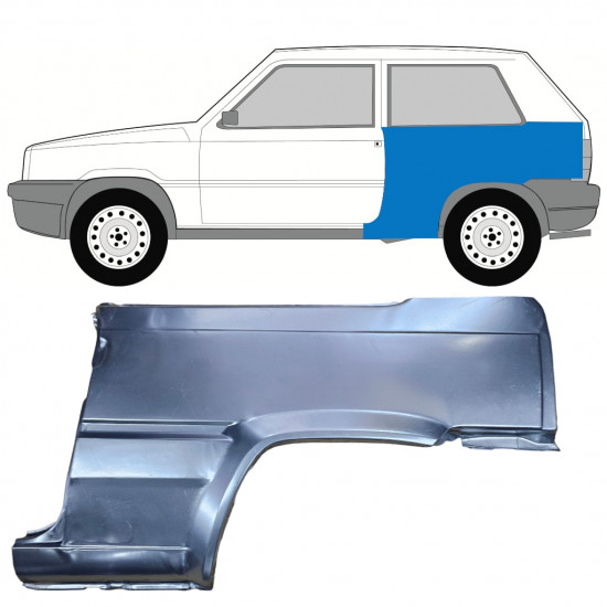 Bagskærm reparationspanel til Fiat Panda 1980-2002 / Venstre 11815