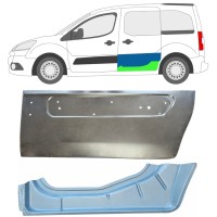 Reparationsplade skydedør indre og ydre til Citroen Berlingo 2008-2018 / Venstre 17087