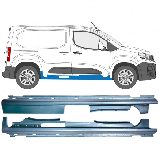 Dørpanel til Peugeot Partner 2018-2023 / Venstre / Højre / Venstre+Højre / Sæt 12881