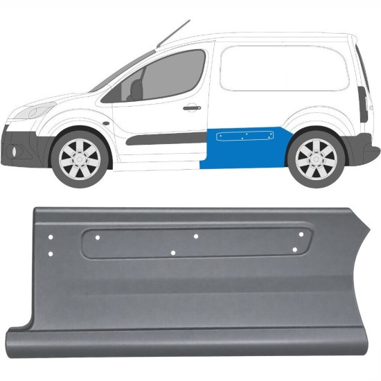 Sideplade til Peugeot Partner 2008-2018 / Venstre 17016