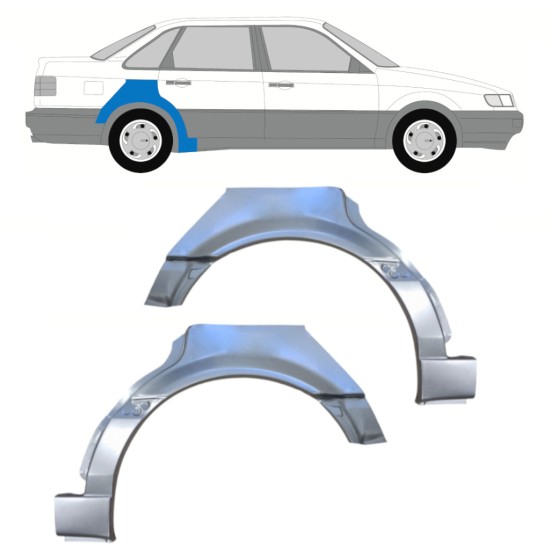 Bagskærm reparationspanel til Volkswagen Passat B4 1993-1996 / Venstre+Højre / Sæt 16082