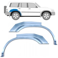 Bagskærm reparationspanel til Nissan Patrol Y61 GY61 1997-2009 / Venstre+Højre / Sæt 10283