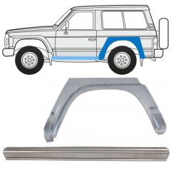 Dørpanel og bagskærm reparationspanel til Nissan Patrol Y60 GY60 1990-1997 / Venstre / Sæt 11541